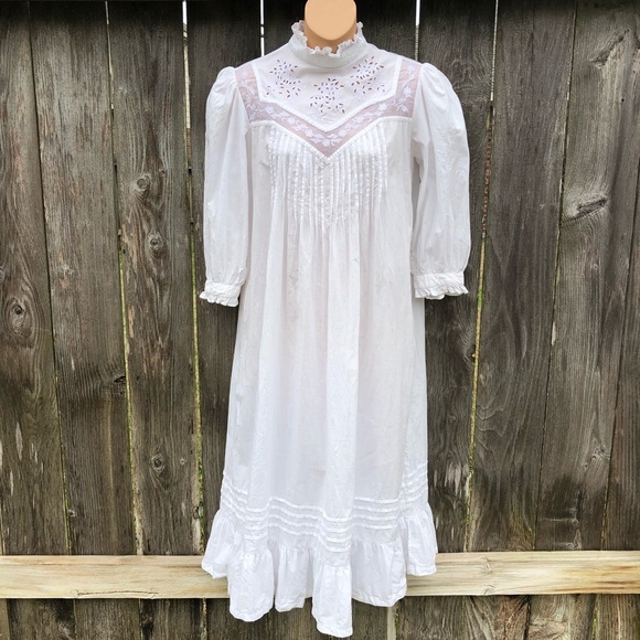 high neck victorian nightgown